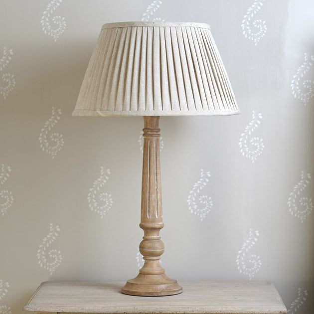 Natural Linen Pleated Lampshade