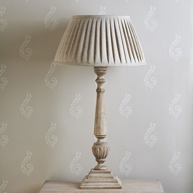 Natural Linen Pleated Lampshade