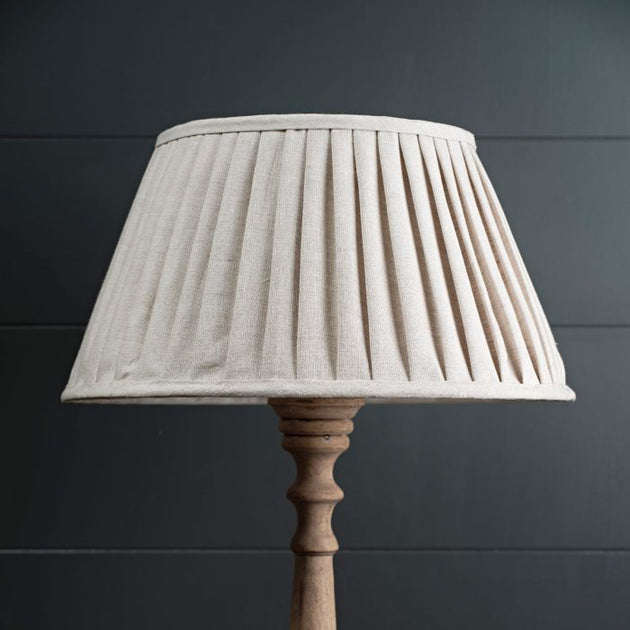Natural Linen Pleated Lampshade
