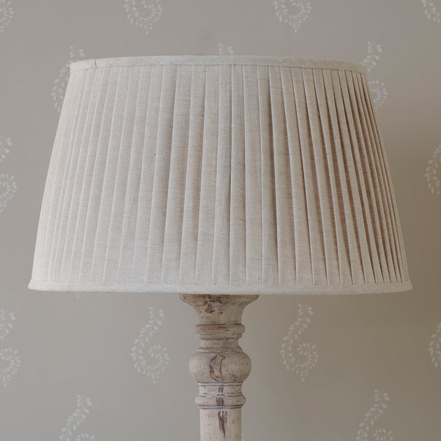 Natural Linen Pleated Lampshade