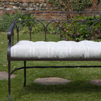 Large Bench Cushion - Charcoal Gustavian Stripe