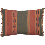 Jaipur Stripe Cotton Cushion with Tassels 60 x 40cm
