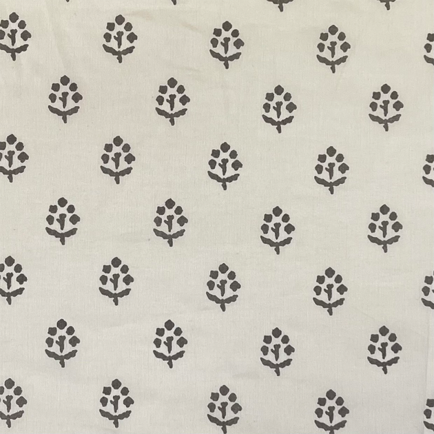 430 - Charcoal Small Megha Cotton Voile - Sale