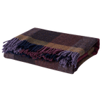 Mulberry Harlequin Shetland Wool Throw