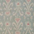 Hand-printed Smokey Blue Natasha Linen Stonewashed Panel (2.7m Approx.) - 359BR