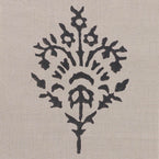 340 - Graphite Akansha Block-printed Linen – Roll Ends