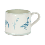 Indigo Geese in the Grass Straight Mug