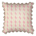 Pink Green Bloomsbury Linen Cushion