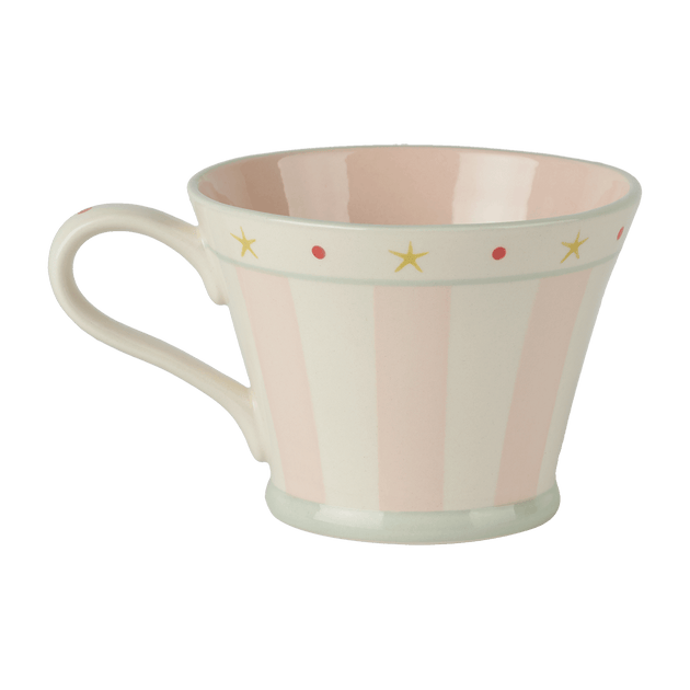 Pink Stripe Conical Mug