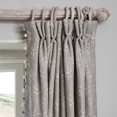 Weathered Reeded Curtain Pole