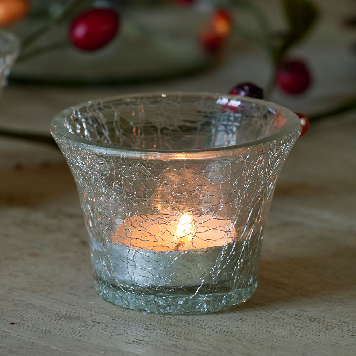 Crackle Glass Candlepot | Susie Watson Designs