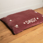 Large Personalised Luxury Velvet Dog Bed Mattress