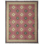 Rose Ragini - Hand-woven Wool Kilim