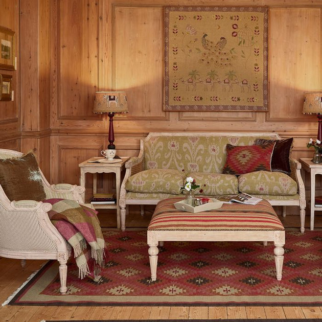 Rose Ragini - Hand-woven Wool Kilim