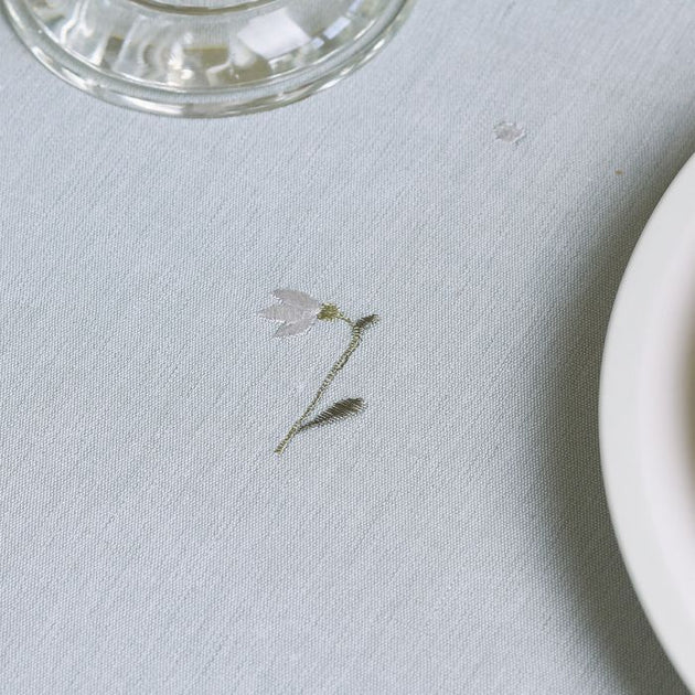 Duck Egg Snowdrop Cotton Tablecloth