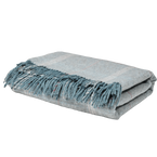 Smokey Blue Tartan Lambswool Throw