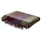 Violet Olive Harlequin Lambswool Throw