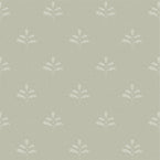 Celadon Ivory Leaf Wallpaper