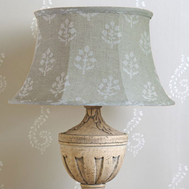 Grey Megha 16" Framed Linen Lampshade