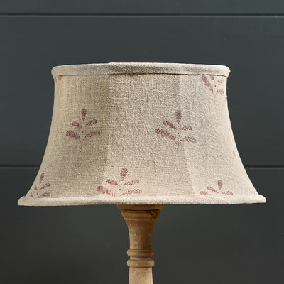 Red Leaf 14&quot; Framed Linen Lampshade