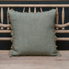 Rustic Linen Celadon cushion