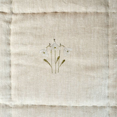 Snowdrop Rustic Linen Quilt - King Size