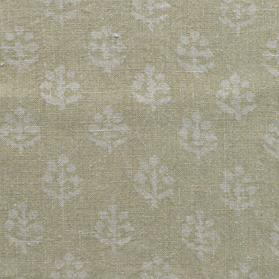Reverse Faded Green Megha Rustic Linen Stonewashed Panel (2.7m Approx.) - 354LG