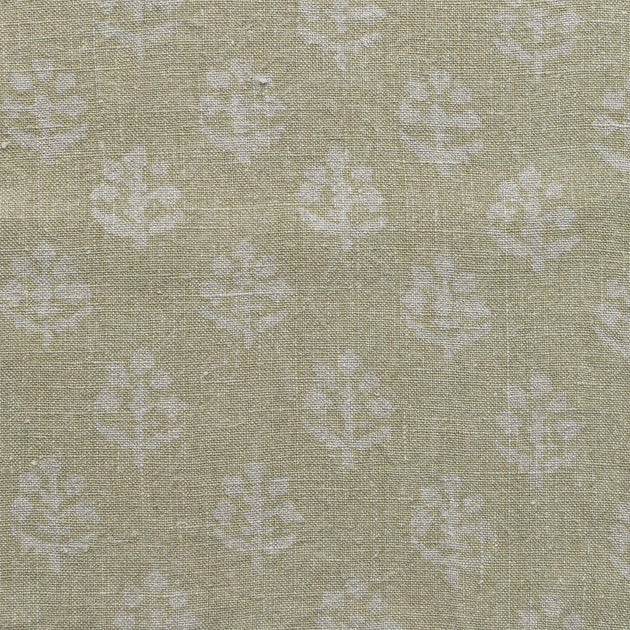 Reverse Faded Green Megha Rustic Linen Stonewashed Panel (2.7m Approx.) - 354LG