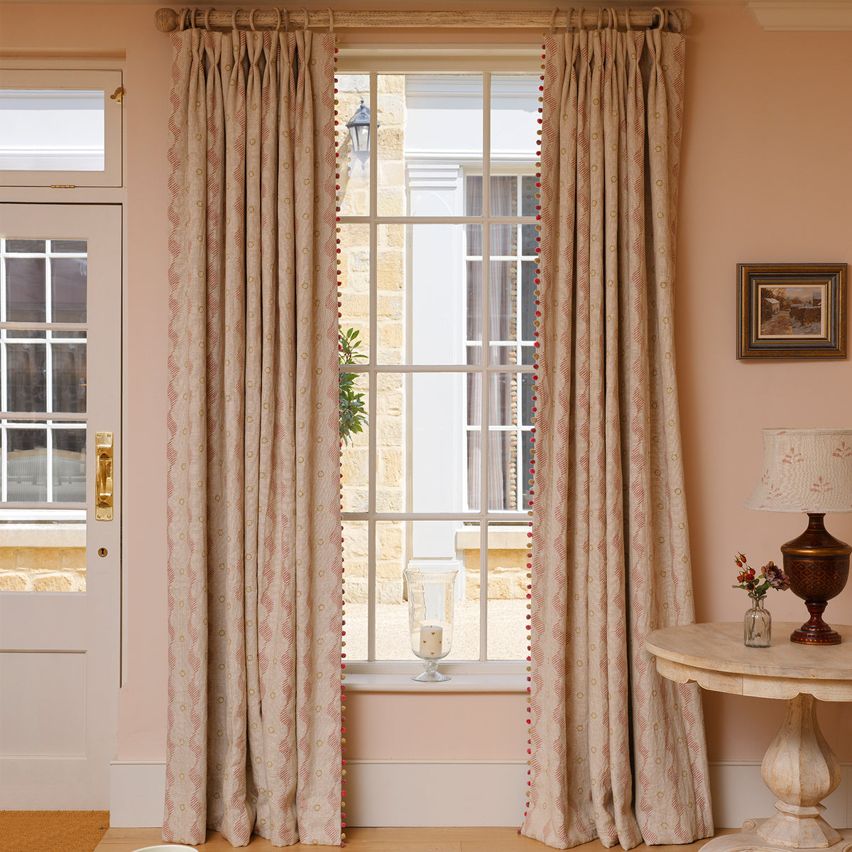 Hand-printed Sackville Stripe Stonewashed Rustic Linen 2.7m Panel - 333