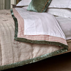 Indian Wedding Rustic Linen Quilt