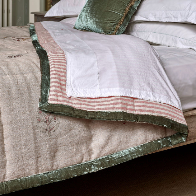 Indian Wedding Rustic Linen Quilt