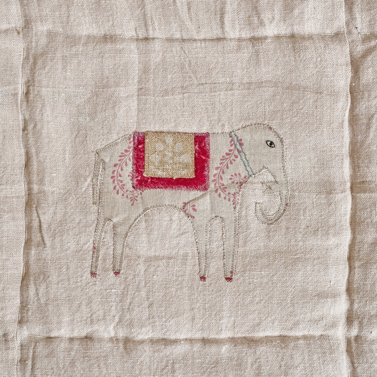 Indian Wedding Rustic Linen Quilt