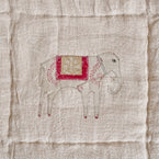 Indian Wedding Rustic Linen Quilt