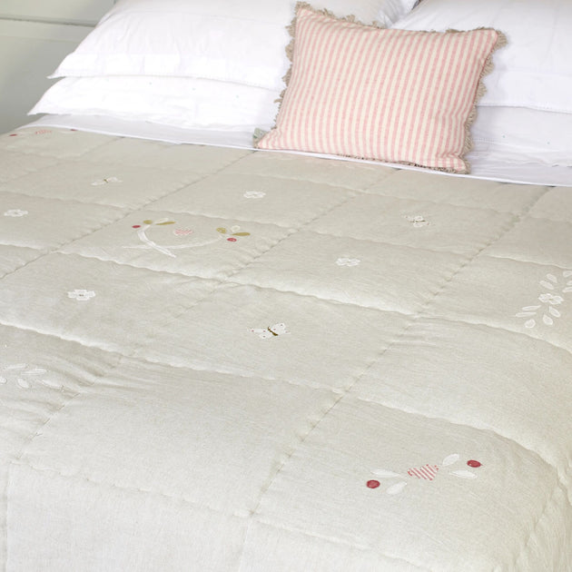 Grey Gustavian Cotton Quilt