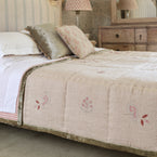 Rose Freja Rustic Linen Quilt - King Size
