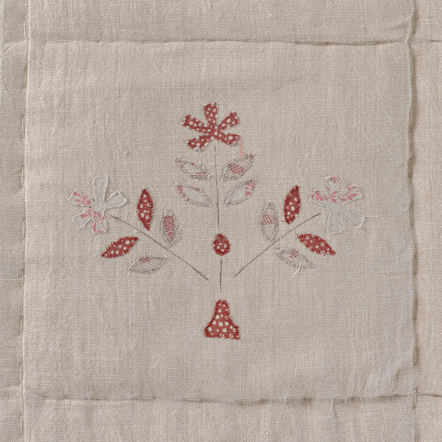 Rose Freja Rustic Linen Quilt - King Size