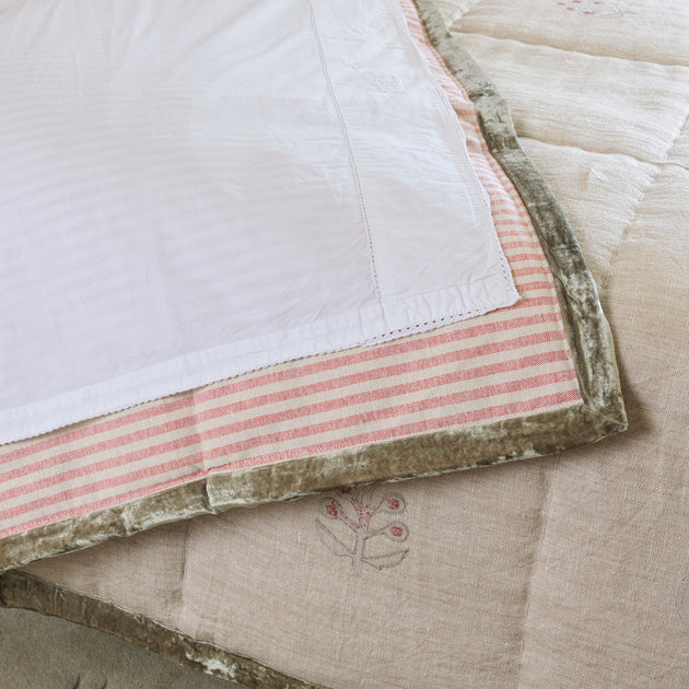 Rose Freja Rustic Linen Quilt - King Size