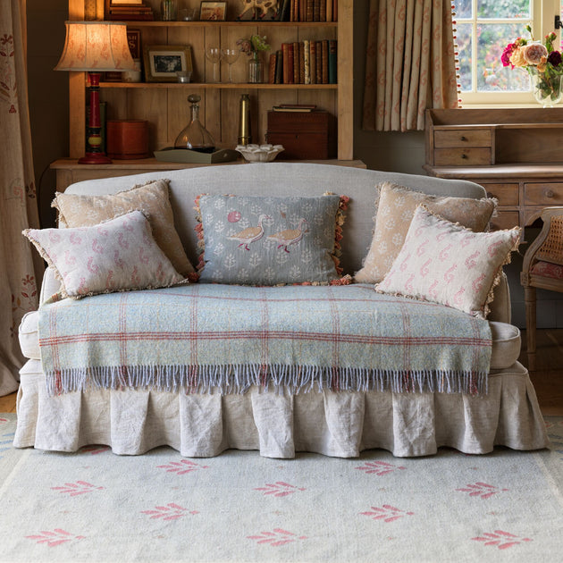 Egyptian Geese Rustic Linen Cushion