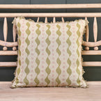 Green Pink Bloomsbury Linen Cushion