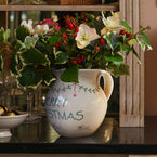 Merry Christmas Medium Round Jug with Swags & Hares