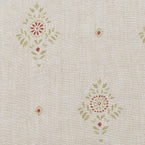 Hand-printed Green Anushka on Rustic Linen – 317G