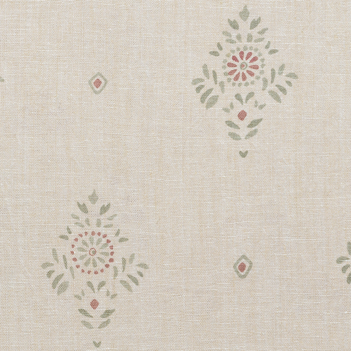 Hand-printed Smokey Blue Anushka on Rustic Linen – 317B