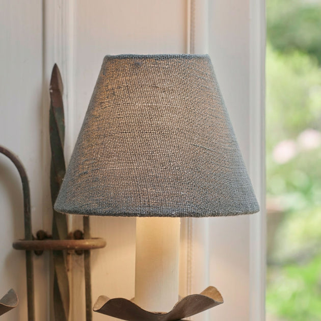 Charcoal Linen Framed Lampshade - 5"