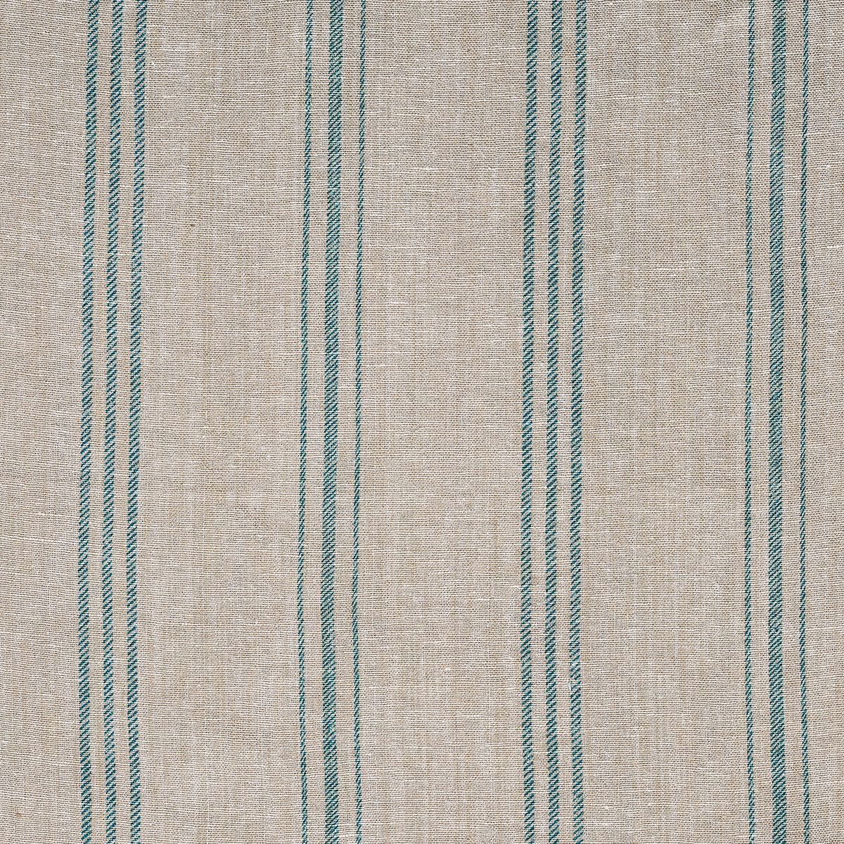 Summer Blue Hartford Stripe Rustic Linen Stonewashed Panel - 296
