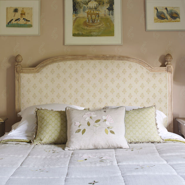 Upholstered Bed Summer Green Anisha – Super King