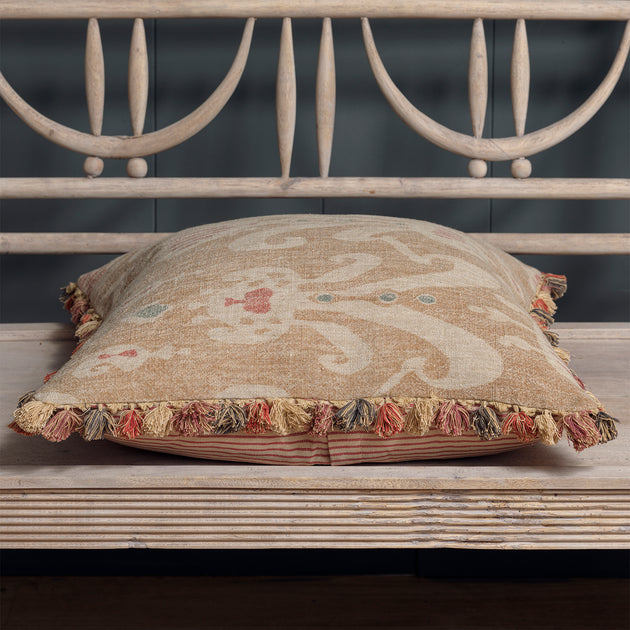 Saffron Natasha Large Seat Cushion with Tassels