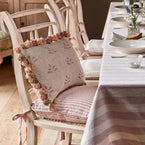 Red Natural Stripe Chair Cushion