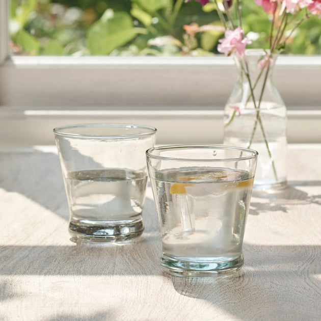 Hand-blown Clear Glass Tumbler