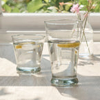 Hand-blown Clear Glass Large Tumbler