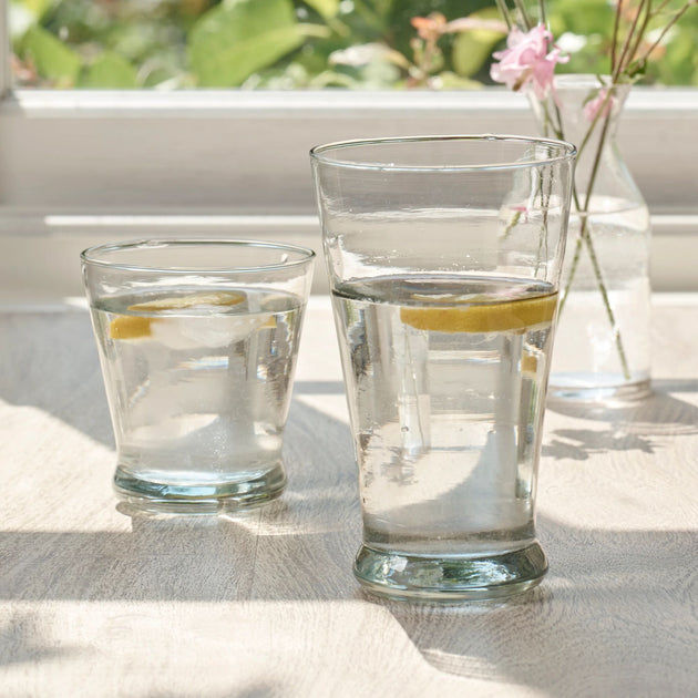 Hand-blown Clear Glass Large Tumbler
